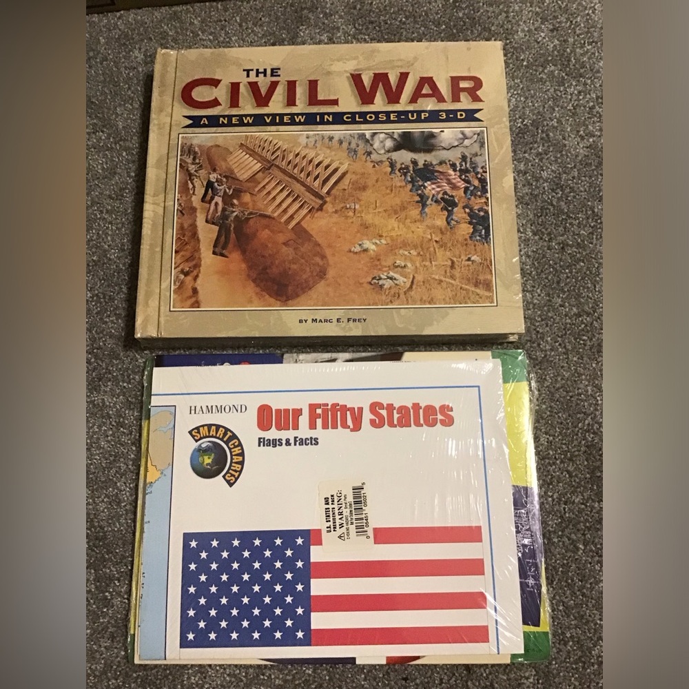 The Civil War 3-D and Hammond Our Fifty States Flags & Facts Smart Charts